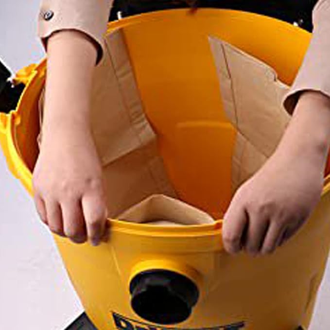 Pack 3 Vacuum Bags For DEWALT 6 to 10 Gallon Shop Vac DXVA19-4101, Dust Collection Bag with Filter For Vacmaster VHBM Vacuum Cleaner, Replacement Parts BM08 Accessories Kit