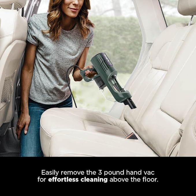 Shark Detect Ultralight Corded Stick Vacuum with Direction Detect and Self-Cleaning Brushroll, Powerful Hair Pickup, Ultra-Lightweight, Crevice & Upholstery Tool Included, Evergreen, HZ752