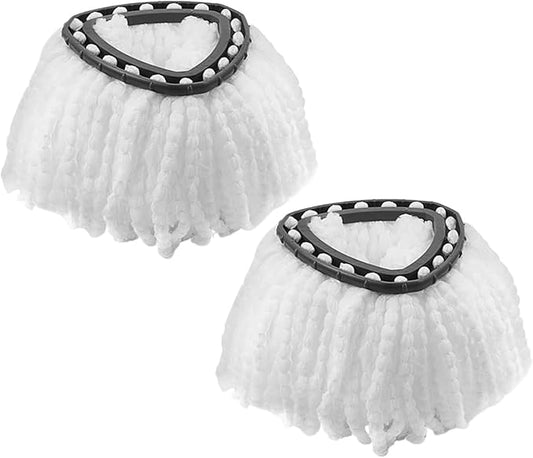 Mop Refill Head ,Compatible for Clean Turbo 2 in 1 Classic Spin Microfibre Universal Triangle Replacement(2PCS)