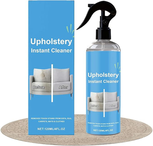 Fabric Cleaner 120ml Quick Dry, No Rinse Upholstery Solution, Furniture Cleaning Spray with Deep Stain Removal Formula, Care Liquid for Bed Carpet Clothes Shoe, in Home Laundry Supplies