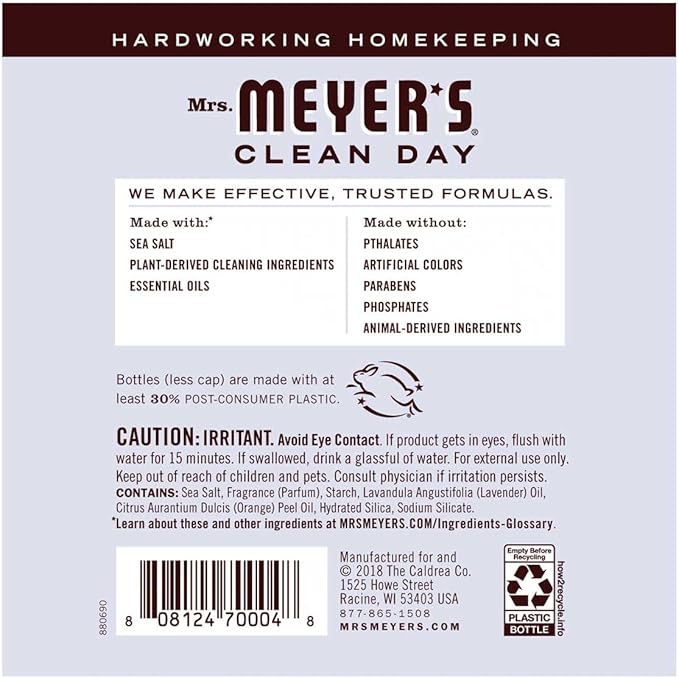 Mrs. Meyer's Clean Day's Scent Booster, Lavender, 18 Ounce (Pack of 2)