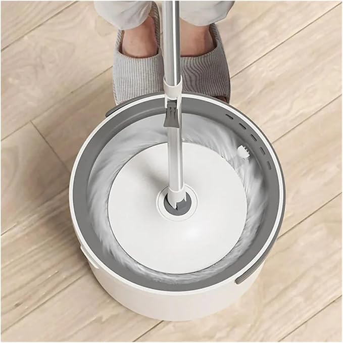 24cm Round Mop Head Cloth Spin Wring for Cleaning Floors Pad Home Replacement Universal Accessories 360 Rotating Barrel Towels,Mop Cloth Replacement(3pcs)