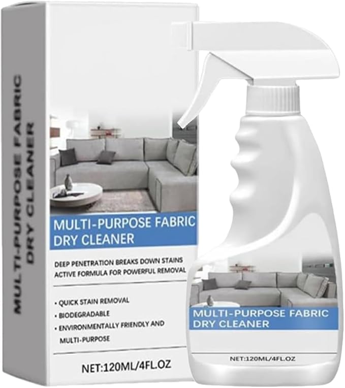 Multi-Purpose Fabric Dry Cleaner Spray, Fabric Cleaner For Furniture Upholstery Machine,Stain Remover For Clothes, Spot Cleaner For Clothes, Removal Grease, Ink, Clothe, Shoes, And Fabrics (1pcs)