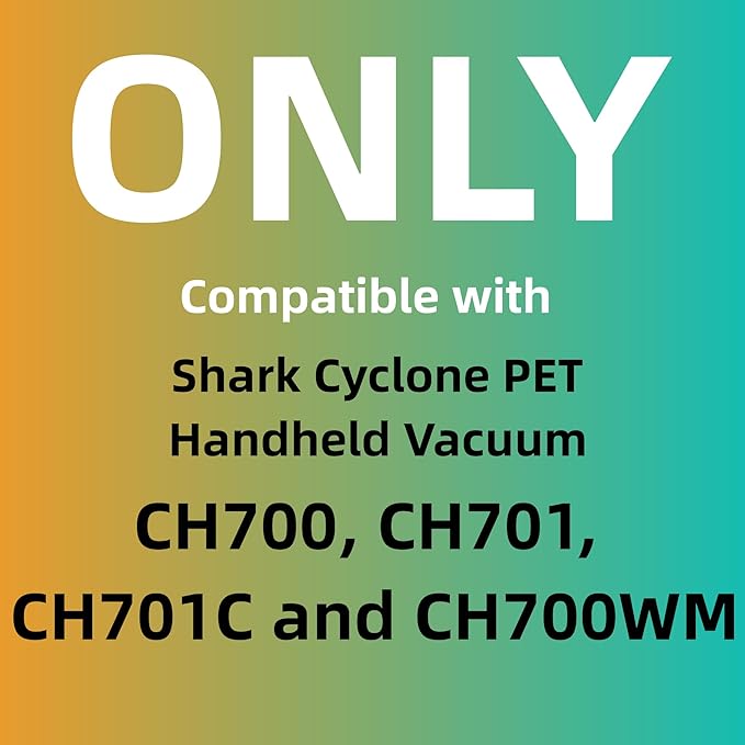 6 Pack CH701 Vacuum Filter Replacement Compatible with Shark Cyclone PET Handheld Vacuum CH700, CH701, CH701C and CH700WM, Compare to Part# XDCFCH700