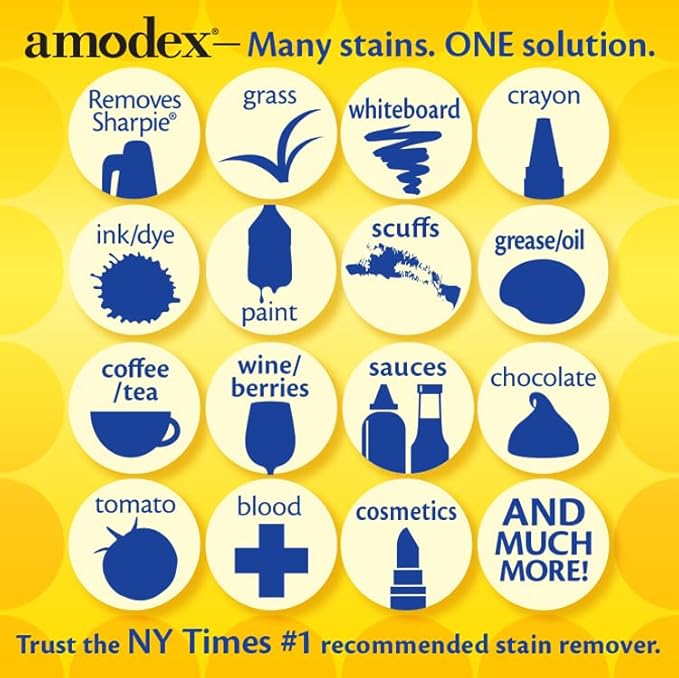 Amodex Ink & Stain Remover Traveler 0.5oz Bottle with Built-in Brush