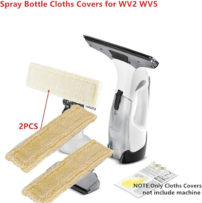 XBERSTAR 2Pcs Spray Bottle Glass Cleaner Pads for karcher Window WV2 WV5
