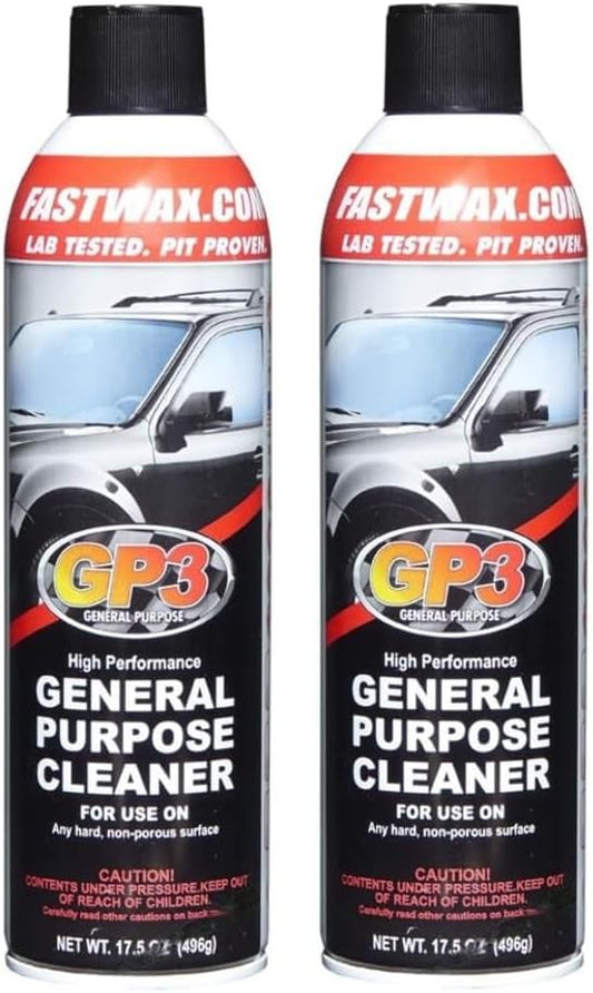 GP3 General Purpose Cleaner (17.5 oz, 2-Pack / 35 oz Total) | Multi-Surface Cleaner for Oil, Grease, Dirt & Grime on Metal, Plastic, Tile, Rubber, Chrome & Glass