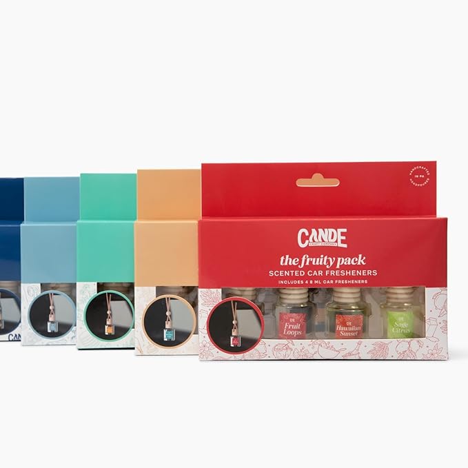 CE Craft Hanging Car Air Freshener – Fragrance Oil Diffuser with Essential Oils – Long-Lasting Aromatherapy Scents for Automobiles – 4 Pack, Bakery
