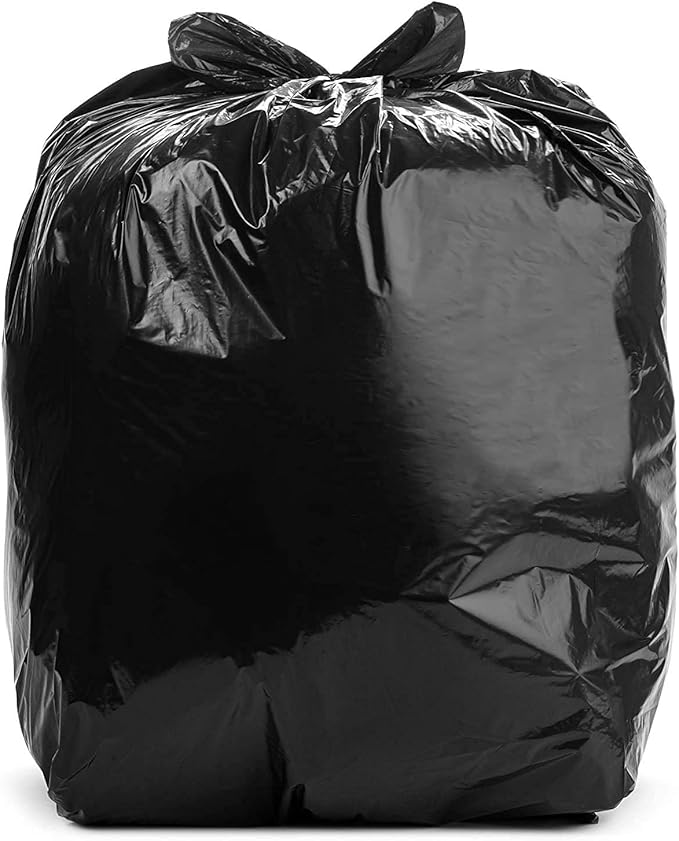 Aluf Plastics - RL-3036XH 20-30 Gallon Trash Can Liners (400 Count) - 30" x 36" - Thick 1.5 MIL Equivalent Black Trash Bags for Bathroom, Kitchen, Office, Industrial, Commercial, Recycling and More