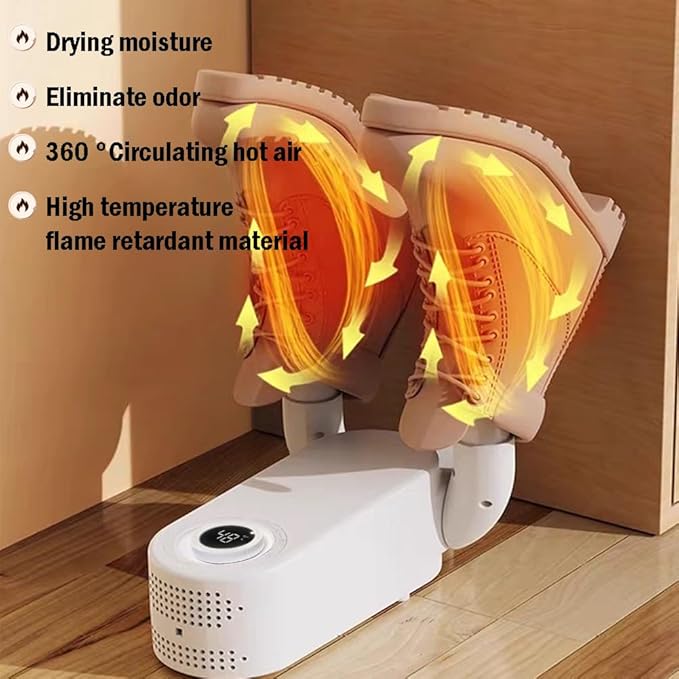 Boxing Glove Dryer, Boot & Shoe Dryer - Portable Foldable Drying Rack with Heat Blower & UV, Constant 118.4°F, 2-H Timer
