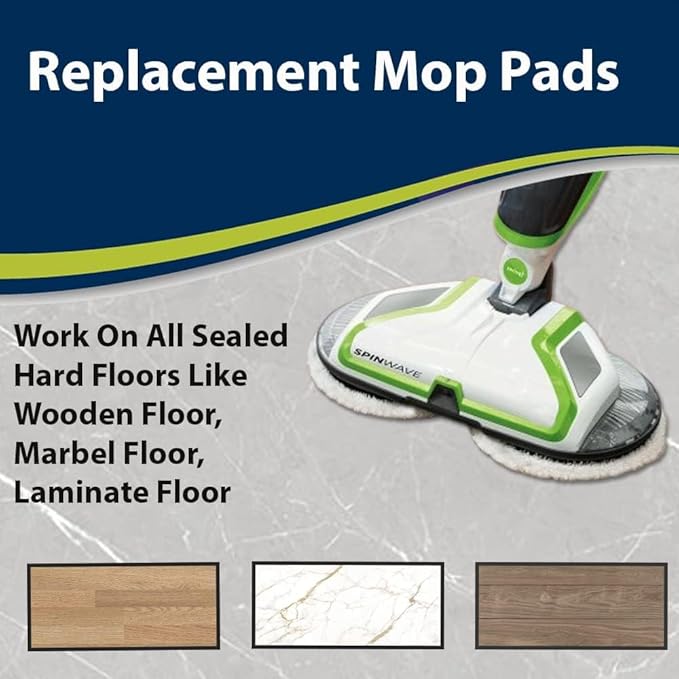 Replacement Pads For Bissell Mop 16 Pads for Bissell Crosswave,Expert/Pet/Cordless Hard Floor,2124 20393 2039a 20399 2039w 23159 23157 Spin Mop Cleaner Scrub/scrubber pads