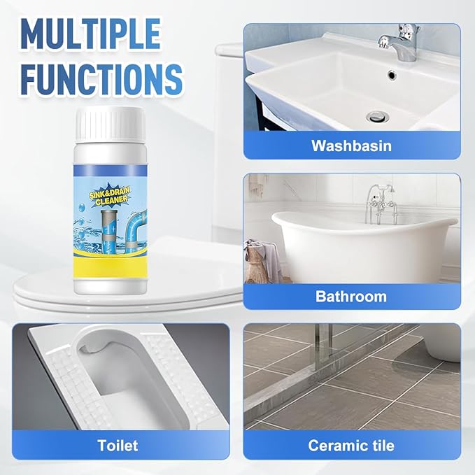 Sink & Drain Cleaner Powder, Powerful Sink Cleaner Powder for Bathroom & Kitchen Dredging (2 PCS)