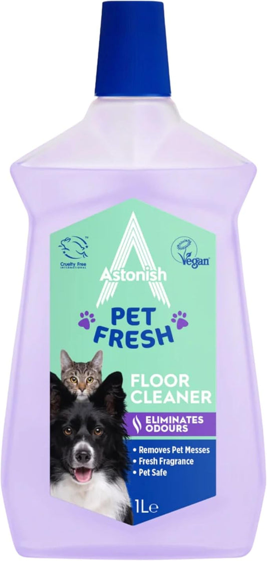 Astonish Pet Fresh Floor Cleaner with Dirt-Repelling Technology, Morning Dew Scent - Protective Shine Coating with Odor Neutralizer, Stain Lifting Formula for Sealed Surfaces