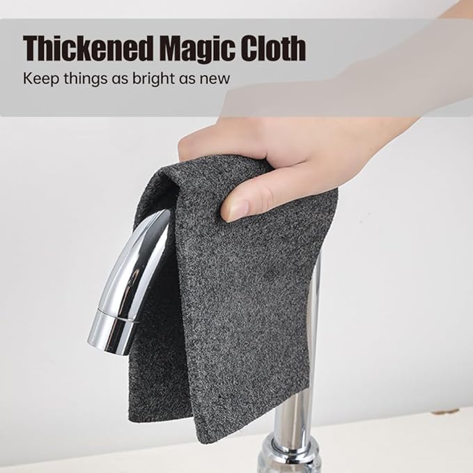 Thickened Magic Cleaning Cloth, 2026 Upgrade Reuseable Streak Free Microfiber Cloth Microfiber Cleaning Cloth, Multipurpose Miracle Rags for Kitchen, Window, Glass, Cars (5Pcs, 16x12 in)