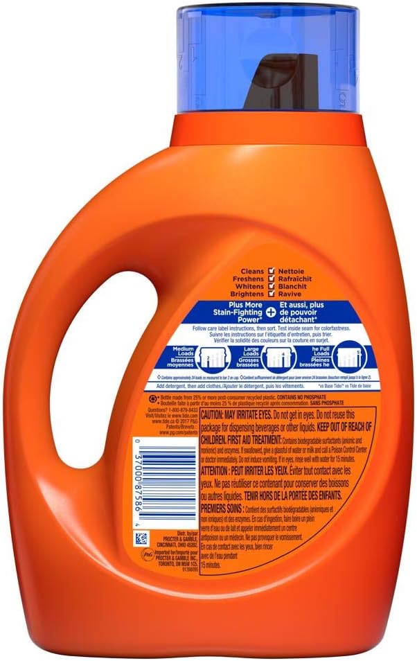 Tide Liquid Laundry Detergent, Ultra Stain Release, 46 Ounce