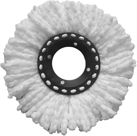 Spin Mop Replacement Head, Fiber Mop Refill for Spin Mop, Spin Mop Heads, Rotary Mop Head, Round Mop Replacement Heads, Cleans Hard Floor, Kitchen Floor, Bathroom (A)