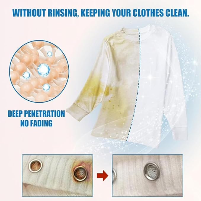 Fly Cloth Cleanse Clothing Emulsifierm, Non Ionic Emulsifiers Cloth Cleaner, Spot Cleaner for Clothes, Powerful Laundry Stain Remover Spray (2PCS)