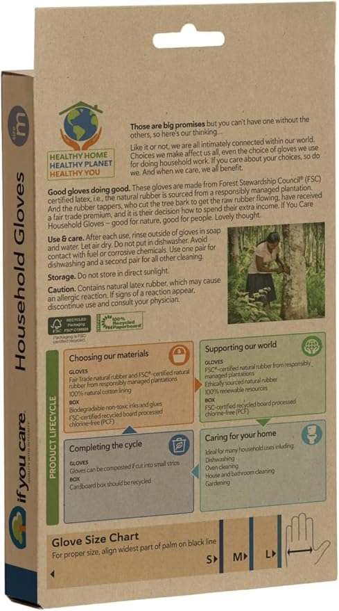 If You Care Household Latex Gloves - FSC Certified - Medium, 1 ct