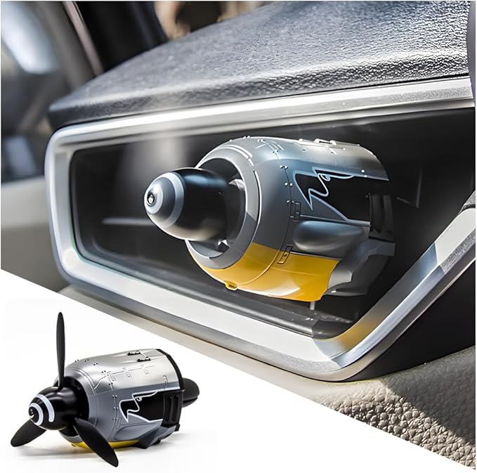 Fw-190 WW2 Planes Car Vent Decor,Creative Air Vent Clips Fit for Horizontal/Vertical Air Vents,Fw-190 Fighter Car Airs Freshener with Rotating Propeller as Cool Gifts for Men (Fw 190 Fighter Plane)