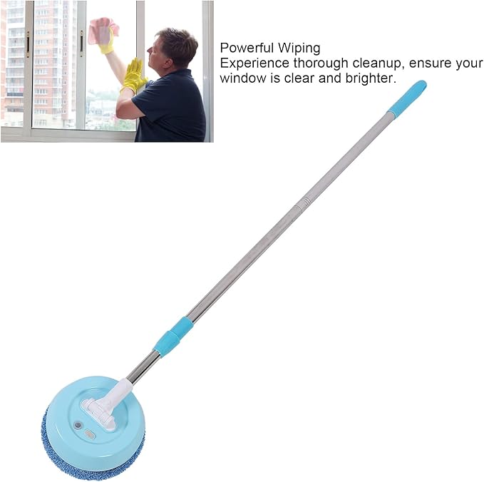 Powerful Cordless Electric Mop, Adjustable Handle, Spin Mop for Ceilings and Window, Floor Cleaner with 1200mAh Battery Capacity, ABS Material, Efficient for Home (Style1)