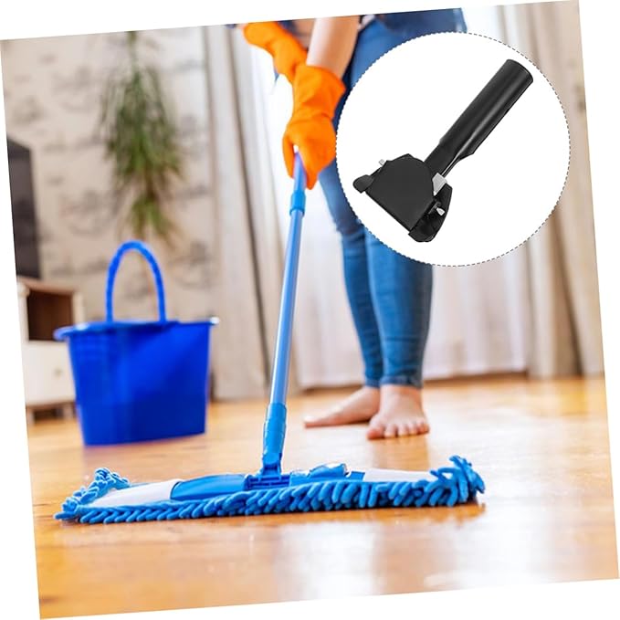 2Pcs Mop Rod Attachment Durable Chrome Plated Mop Head Clamp for Office Hotel Mall Cleaning Ergonomic Design for Comfortable Use Versatile Compatibility with Various Mop