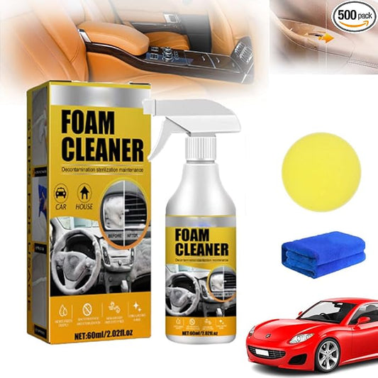 RJDJ Multi-purpose Foam Cleaner, Foam Cleaner for Car, Foam cleaner all purpose, Car interior foam refinisher cleaner, Multi-purpose Foam Cleaner Leather Clean Wash Automoive Car Interior (1pcs)
