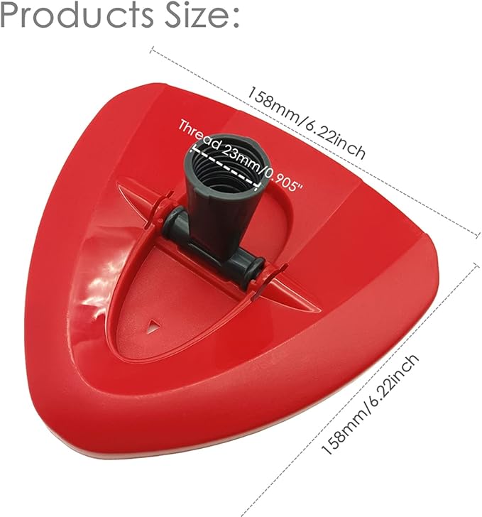 Spin Mop Replacement Base Rotating Triangle Mop Head Cover Plastic Base Compatible with Spin Mop Easy VVring 1 Tank System