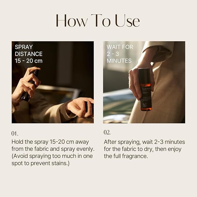 hetras Textile Perfume | Hug Soap - Cozy & Clean Scent | Long-Lasting Subtle Fragrance Wrinkle Release Spray | Travel-Size Linen Freshener | Made with Natural Essential Oils, 2.7 fl. oz.