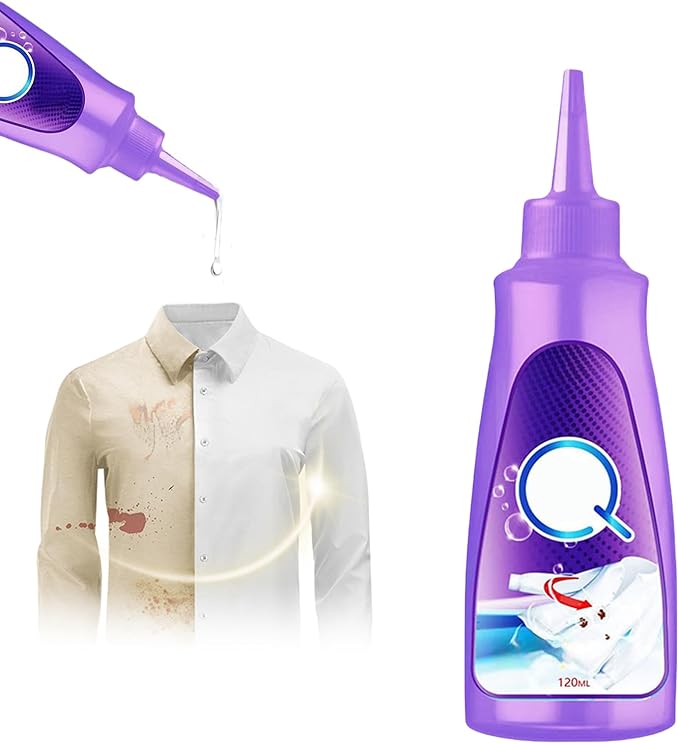 2025 Upgrade Active Enzyme Laundry Stain Remover, White Shirt Clothes Oil Stain Cleaner Remover, Stubborn Stains Cleaner, Active Enzyme Clothing Stain Remover Collar Stain Removal Spray (1)