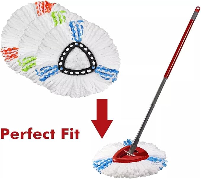3 Pack Mop Replacement Heads Fit for Spin Mop, Fit for Microfiber Spin Mop Head