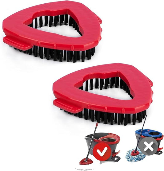 2 Pack Mop Heads Replacements Scrub Brush for Ocedar EasyWring 1 Tank System, Shower Floor Scrubber, Stiff Bristle Shower Brush Scrubbing Brush for Bathroom Kitchen Tile, Not Fit RinseClean