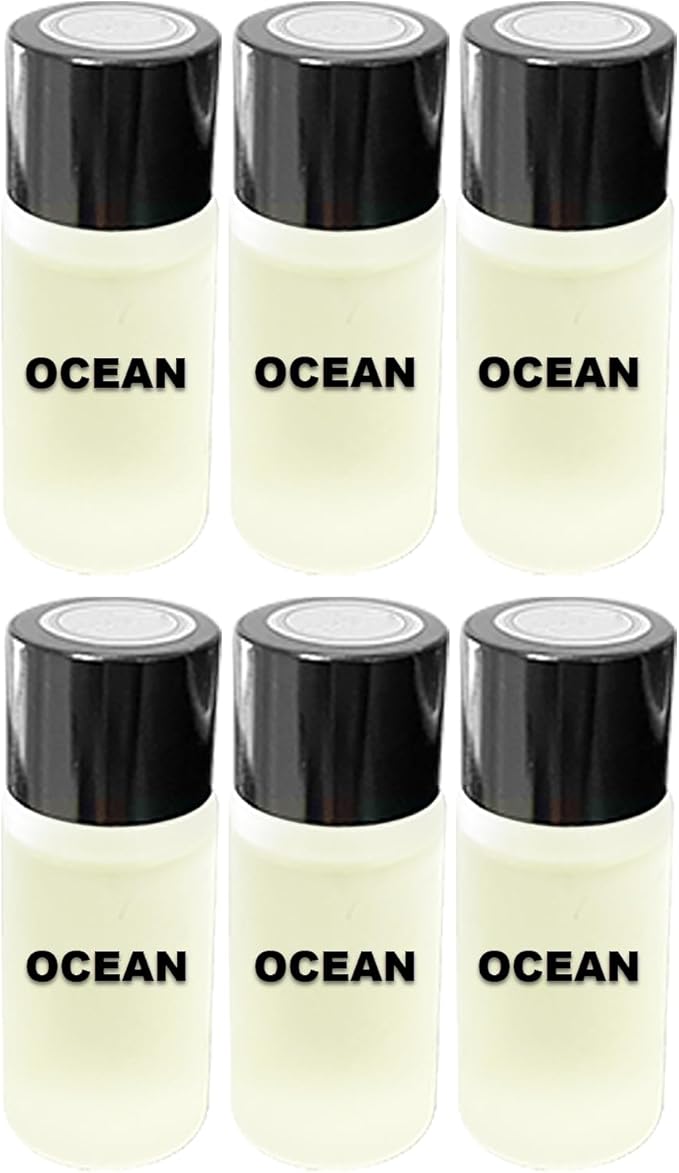 Car Air Freshener Refill Liquid Set of 6 x 10 ML - Smart Car Air Freshener Refill - Car Fragrance Refill - Car Diffuser Refill (Ocean)
