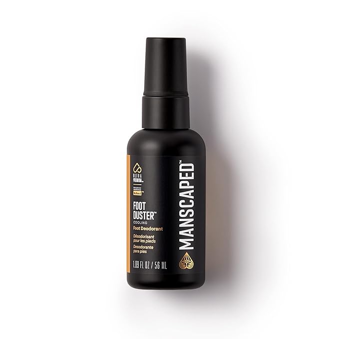 MANSCAPED® The Foot Duster®, Men's Cooling & Soothing Foot Deodorant Spray, Featuring Tea Tree, Coconut, Peppermint Oil, Refined® Scent, 1.89 fl. oz.