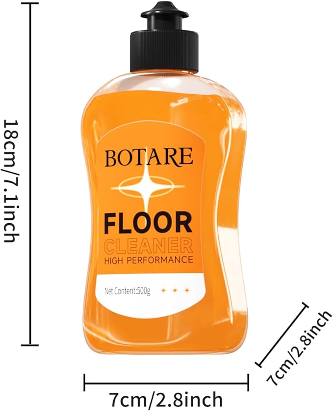 Floor Cleaner Liquid for Mopping, Household Deep Cleaning Solution for Wood,Hardwood,Tile,Laminate,Marble & Porcelain & Bathroom,Orange Scent,17.6 Fl Oz Each(2 Bottles+1 Cleaning Cloth)
