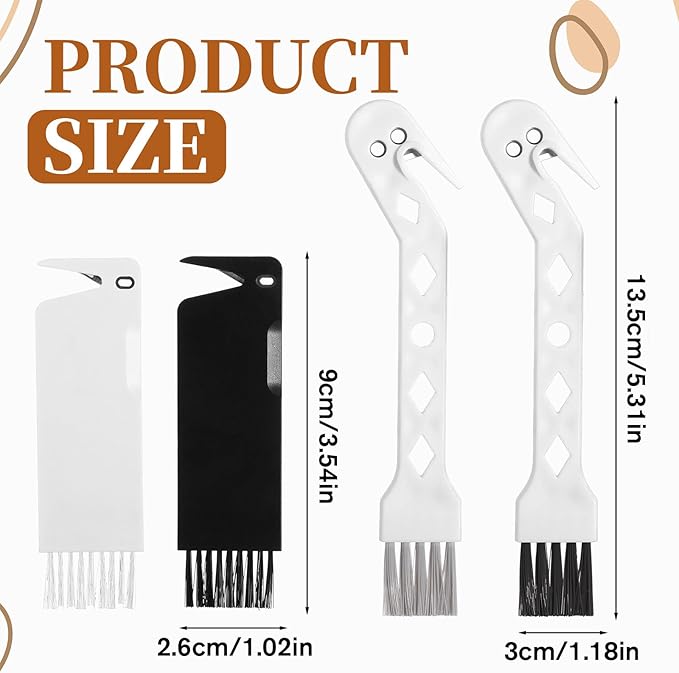 4 PCS Handheld Vacuum Cleaner Brush, Universal Dust Brush, 2 in 1 Vacuum Roller Cleaning Tool for Sweeping Robot