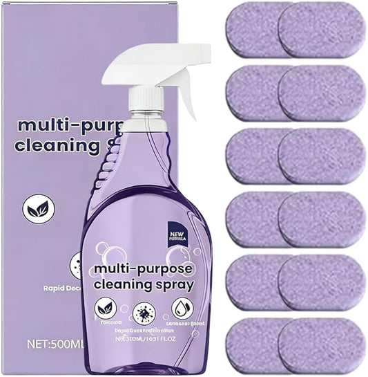 Spray Oven Cleaner & All-Purpose Cleaner, Multi-Surface Cleaning Spray with Concentrated Tablets for Grill, Kitchen, Bathroom, Home (12pcs)
