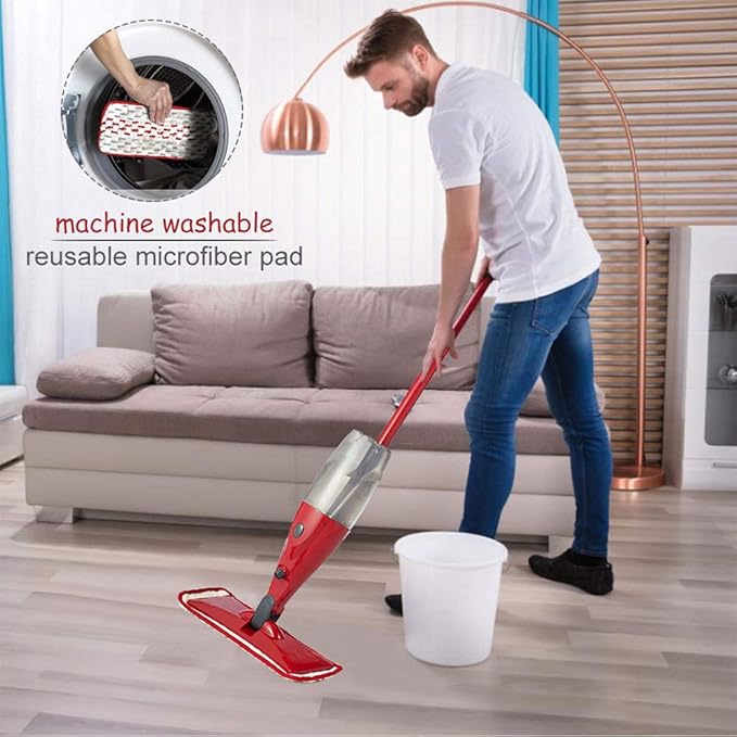 VideoPUP 4PCS Replacement Microfiber Washable Spray Mop Pads Compatible with ProMist Max Spray Mop Reusable Refill Mop Pads