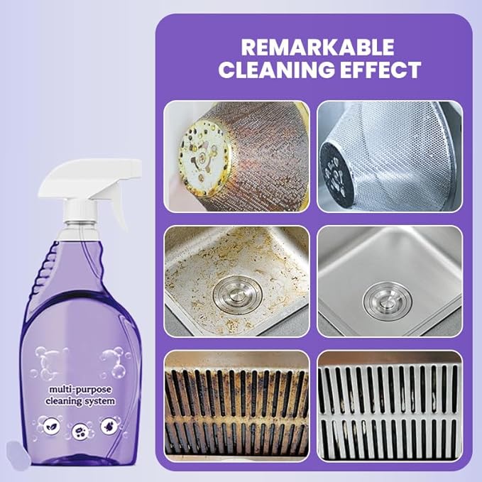 Spray Oven Cleaner & All-Purpose Cleaner, Multi-Surface Cleaning Spray with Concentrated Tablets for Grill, Kitchen, Bathroom, Home (30pcs)