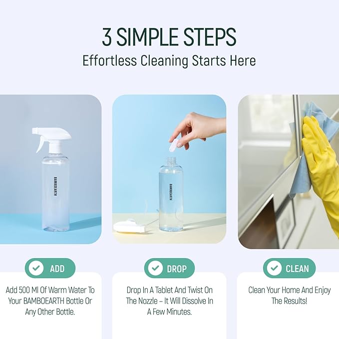 12 Pack Natural Multi-Purpose Cleaner - All Surface Multipurpose Cleaning Tablets Refill - Eco-Friendly Product & Cleaning Supplies - 1 Tablet = 17oz Spray (204oz Total) - Calm Lavender