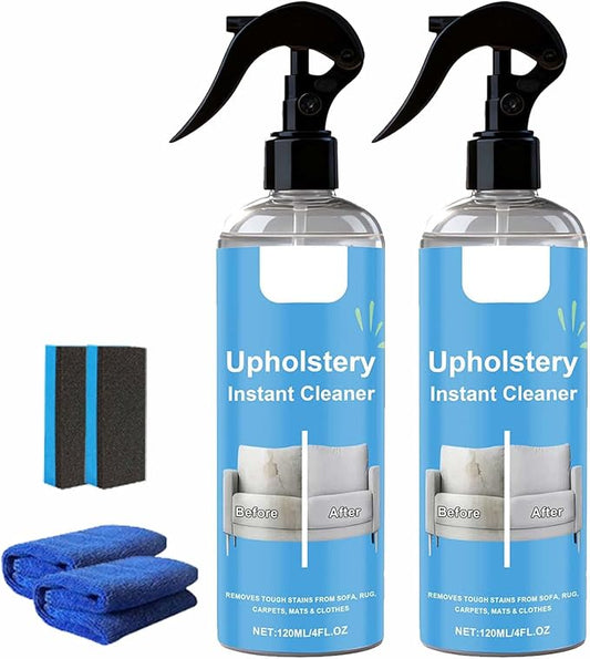 2026 Must-Have Upholstery Cleaner, 4 Oz Fabric Cleaner and Stain Remover Spray, Pro Formula Erases Tough Stains, Safely Cares for Fabrics, For Clothing, Sofas, Other Fabrics (2pcs)