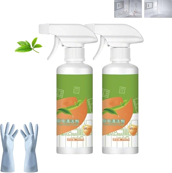 Electrolyzed Ion Kitchen Cleaner Spray, Multi-purpose Cleaner for Hold,Oven,Stove,Range Hood, Deep Cleaning, Household Items (2)