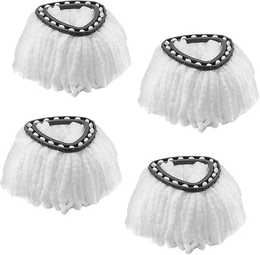 Mop Refill Head ,Compatible for Clean Turbo 2 in 1 Classic Spin Microfibre Universal Triangle Replacement(4pcs)