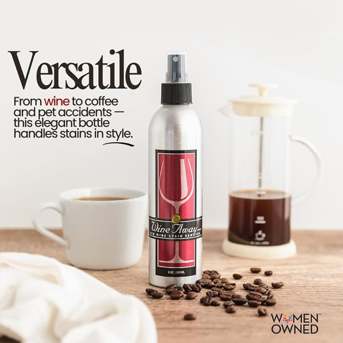 Wine Away Red Wine Stain Remover, Aluminum Signature Collection, 8oz bottle
