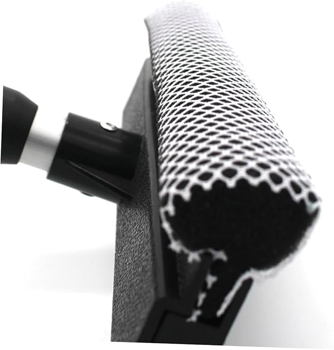1pcs Double-Sided Glass Wiper Cleaner Slip Grip Window Cleaning Tool for Home Kitchen Vehicle Versatile for Glass Surfaces Black