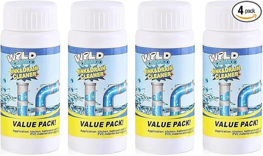 Sink & Drain Cleaner Powder - Pipeline Dredging Agent for Kitchen & Bathroom (4PCS)