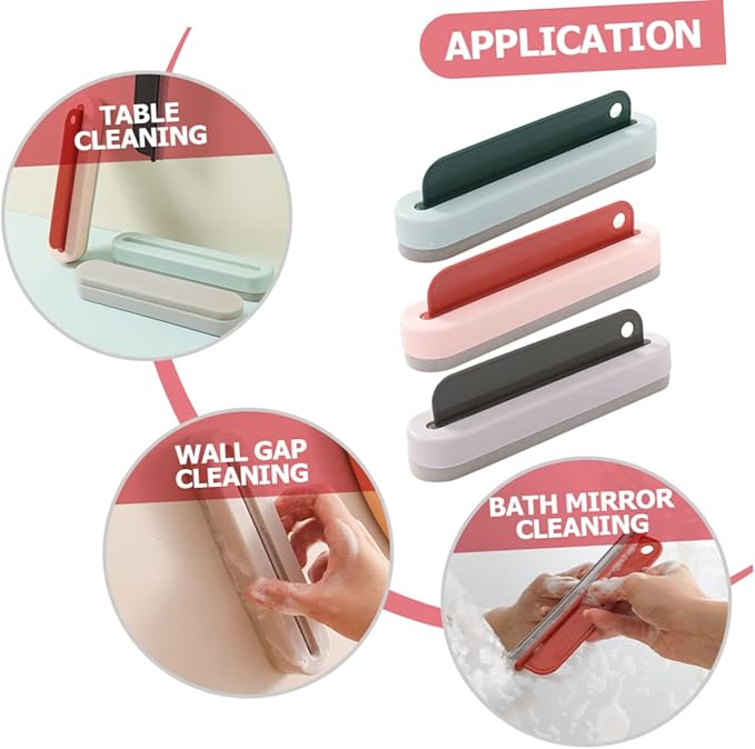 3pcs Multi-use Glass Cleaning Scraper Window Cleaner for Home Bathroom Kitchen Effortlessly Remove Water Stains from Glass Mirrors Tiles Includes Grey Tools