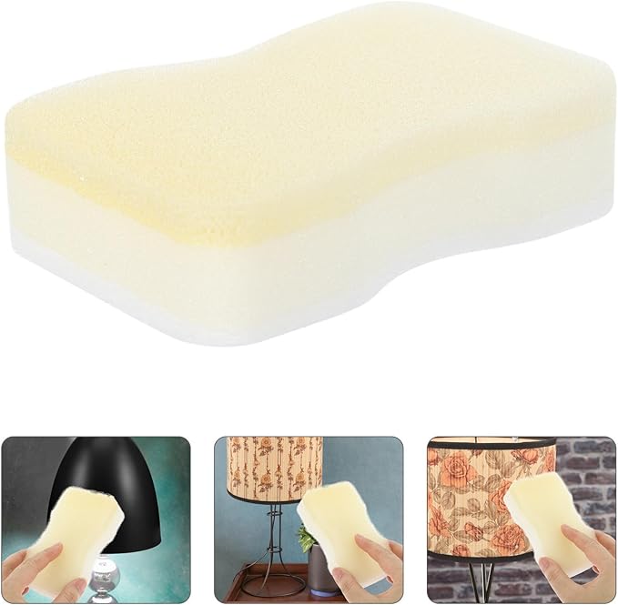 Mobestech 15pcs Reusable Dry Sponge Lampshade Cleaner Set Fabric Cleaning Pads for Dust, Soot, and Pet Hair Removal, Lightweight Cleaning Tool for Curtains and Artwork