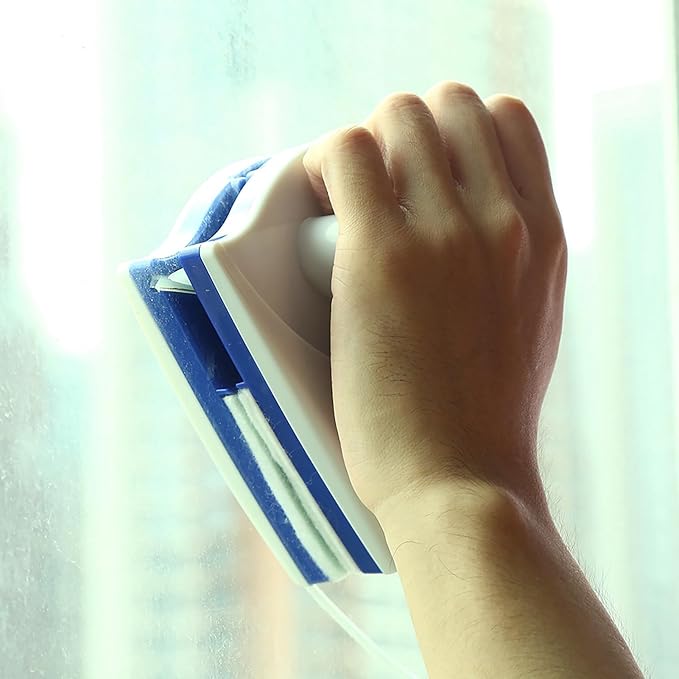 Plastic Double Sided Home Magnet Window Cleaner Tool, Practical Magnetic Glass Cleaner Tool for 3-8mm Single Glazed Window