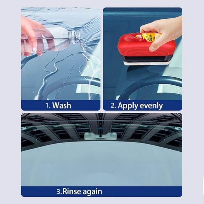 Automotive Oil Film Cleaning Brush, Glass Coating Board, Glass Coating For Windshield, Hydrophobic Windshield Coating, Improves Clarity And Visibility(1pcs)