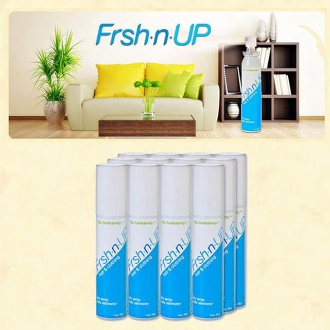 Frsh N Up Hair And Clothing Dry Spray Odor Eliminator, Air Freshenr Fabric Hair Carpets (1 Oz) 4 Pack